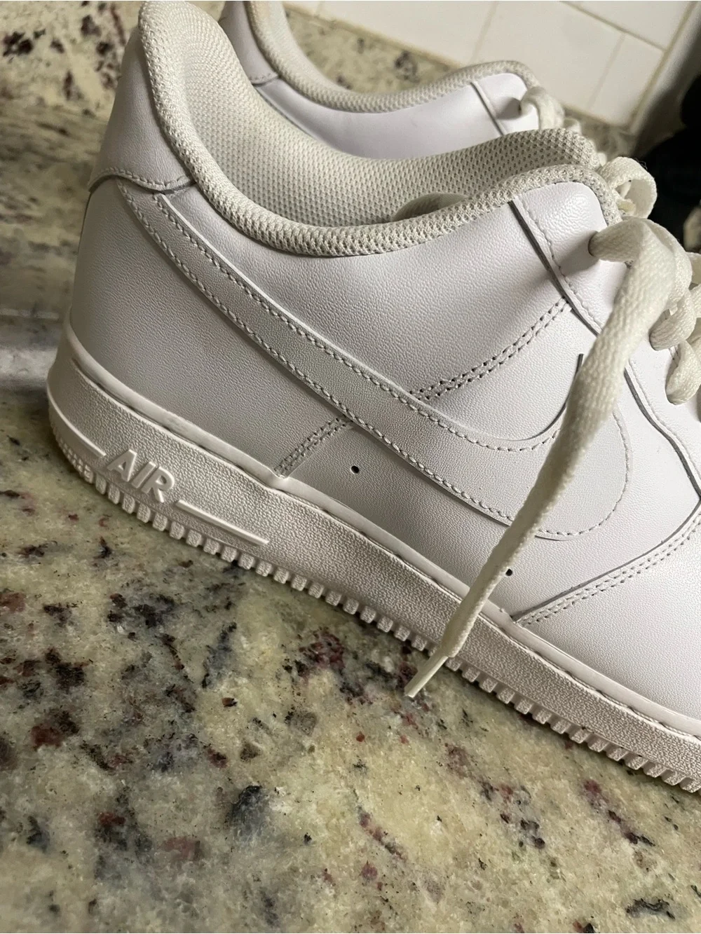 Classic Nike Air Force 1 '07 Triple White low-top sneaker men size 13 flats shoe